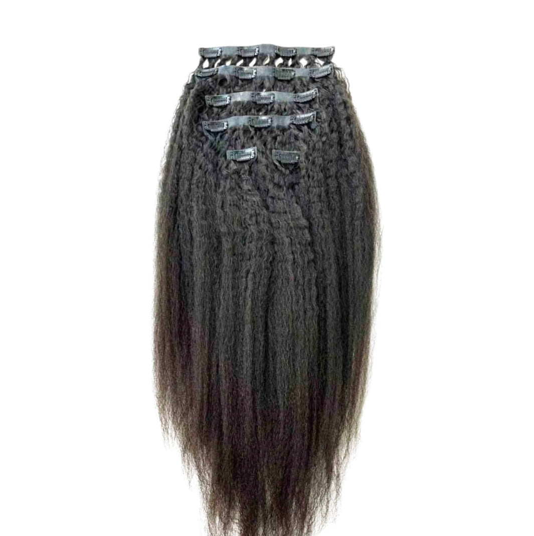 Kinky Straight Seemless Clip Ins